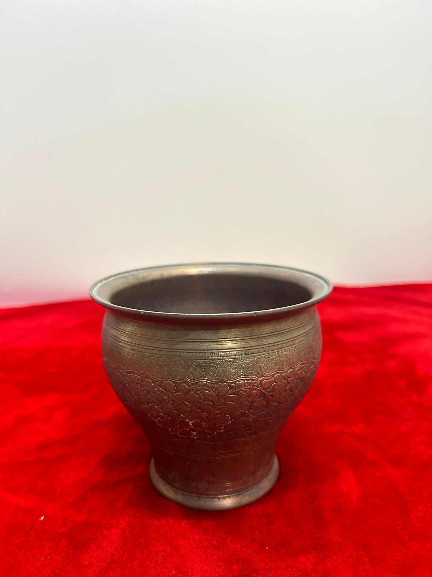 vintage bronze cast holy ritual bowl