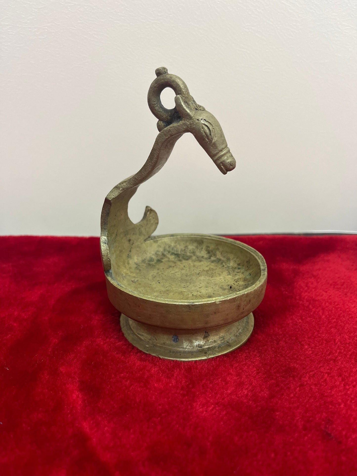 vintage bronze cast horse lamp from kerala malbar