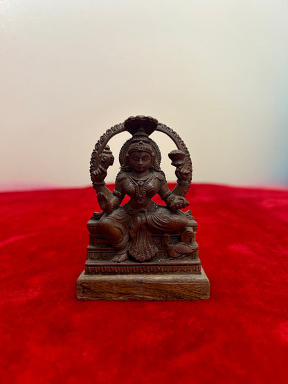 Sandalwood made Jain god padmabati idol , rare iconography