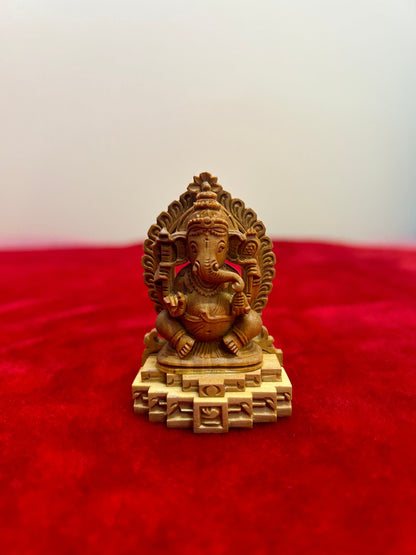 Sandalwood made Ganesha with an enclosure box