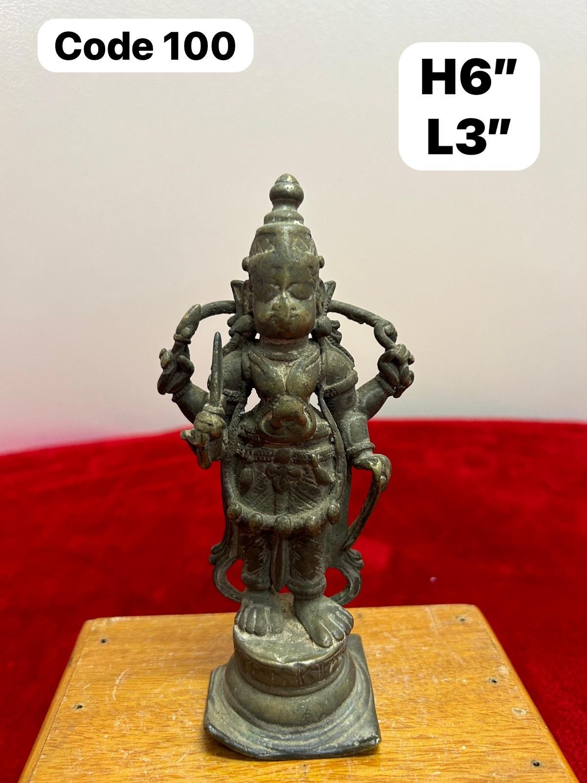 vintage bronze cast Veerabhadra idol