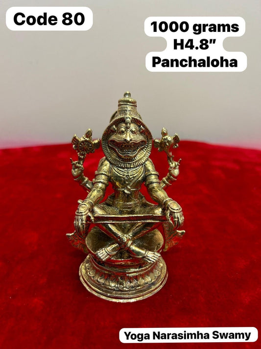 Panchaloha made Orissa Odisha style Yoga narasimha swamy idol