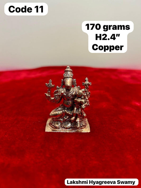 Prasiddh Copper Idols presents copper idol of Lakshmi Hyagreeva swamy