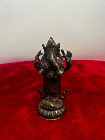 vintage bronze cast ganesha idol