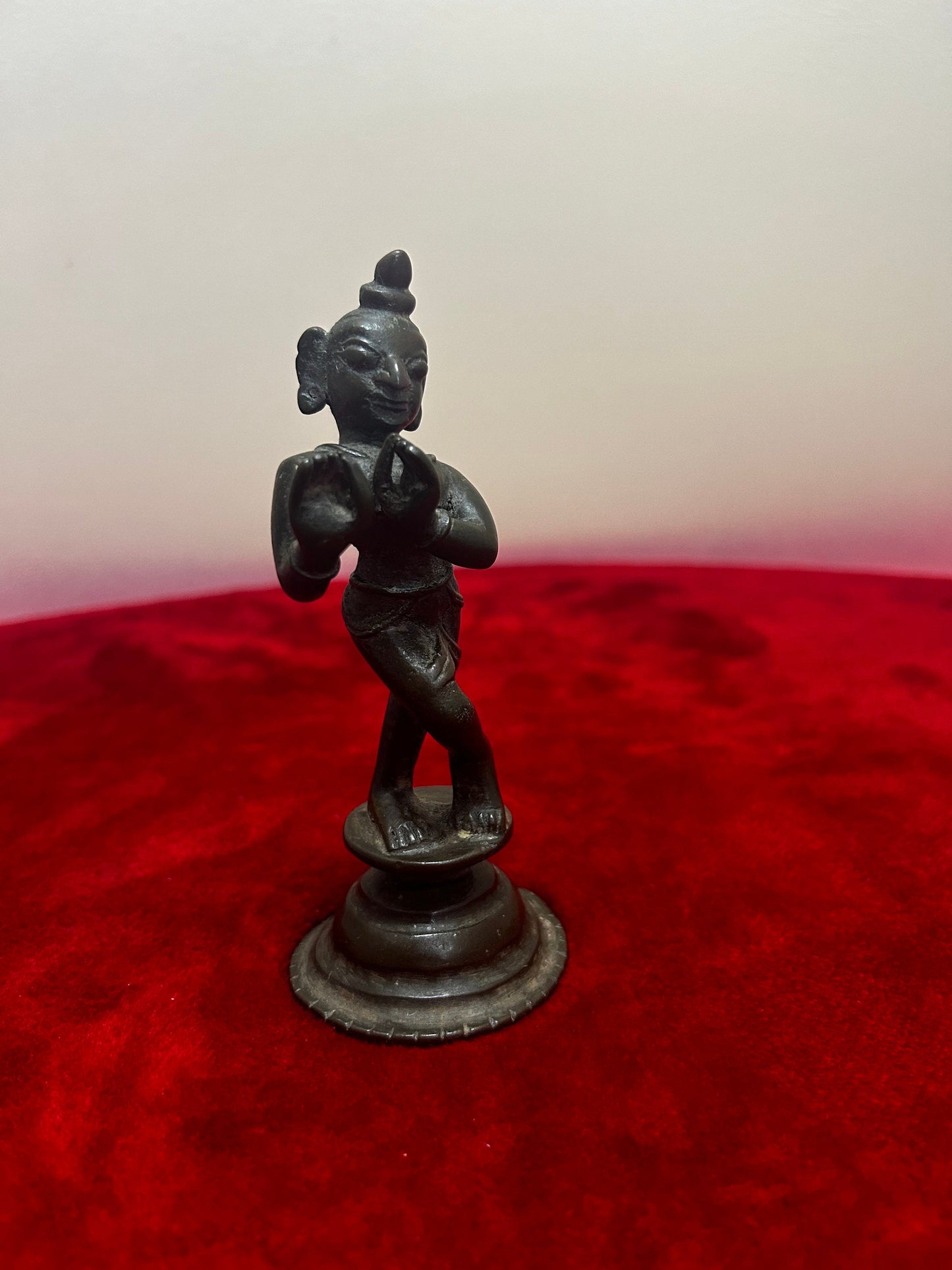 vintage bronze cast gujrat style krishna idol