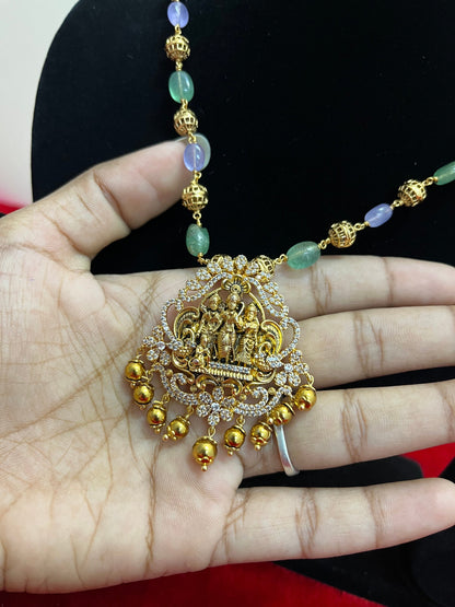 Panchaloha made gold polished sita rama lakshmana padaka mala