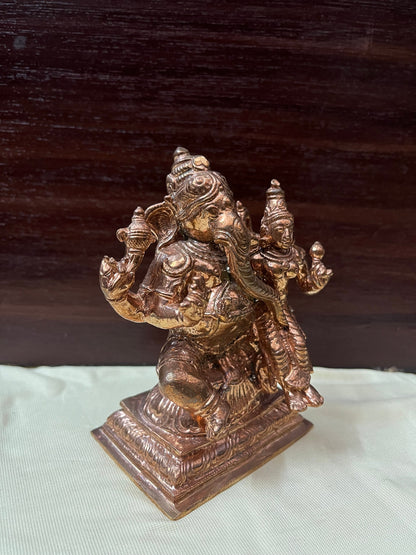 Prasiddh copper idol present copper idol of shakti ganesha / uchishta ganapati