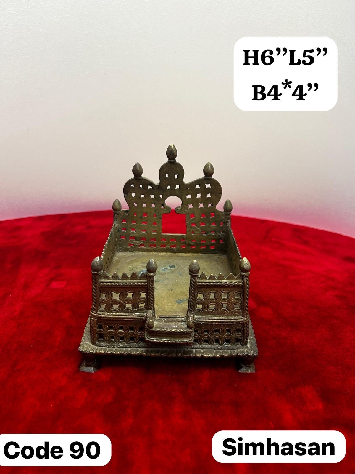 vintage bronze cast pooja chowki altar