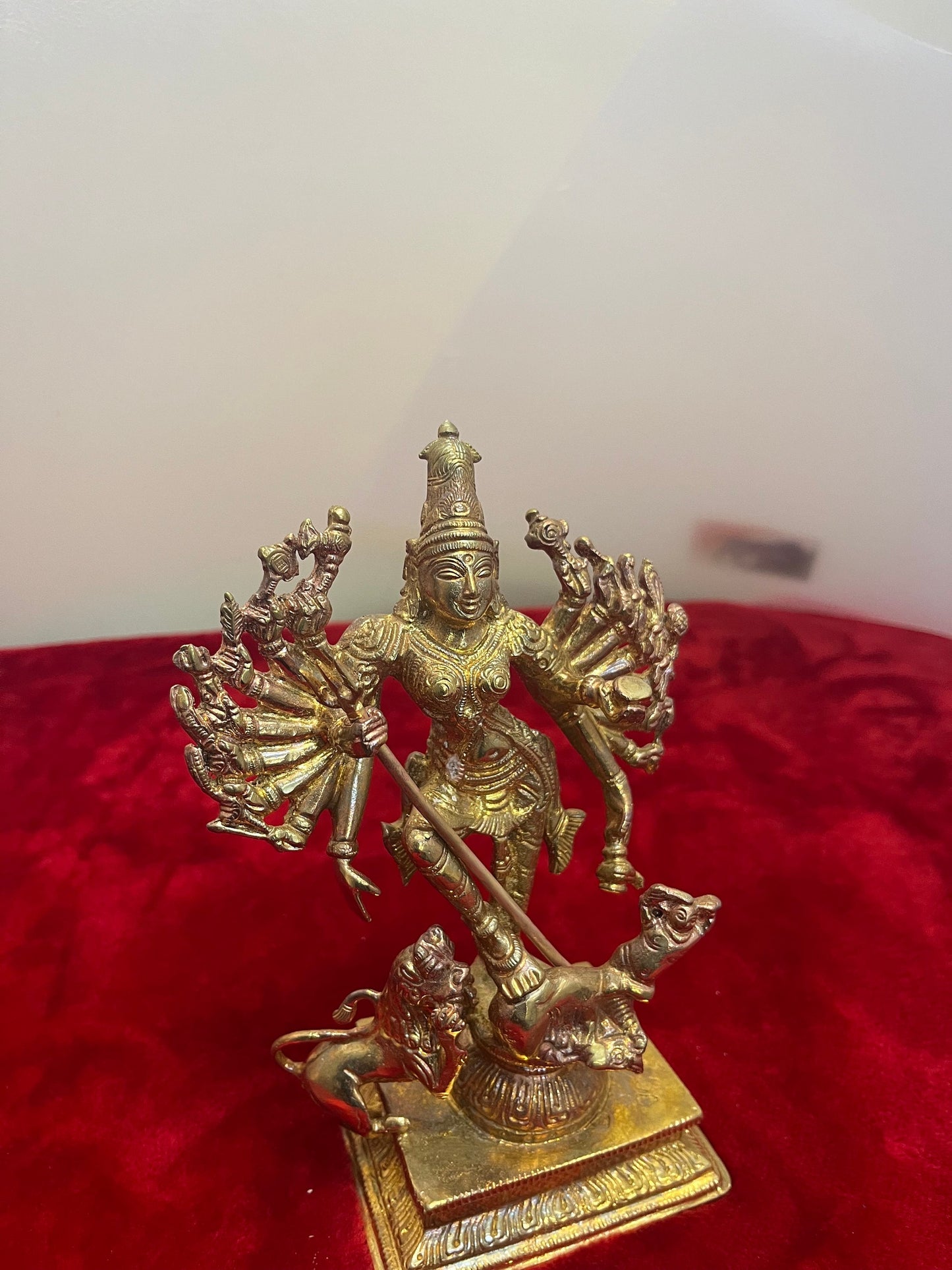 Prasiddh Copper Idols presents panchaloha idol of Mahishasura mardini