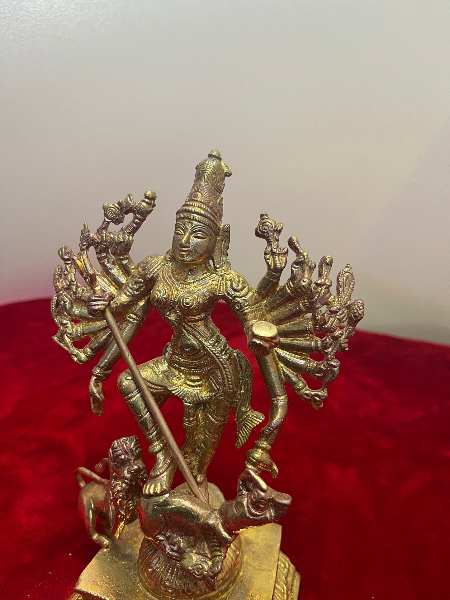 Prasiddh Copper Idols presents panchaloha idol of Mahishasura mardini