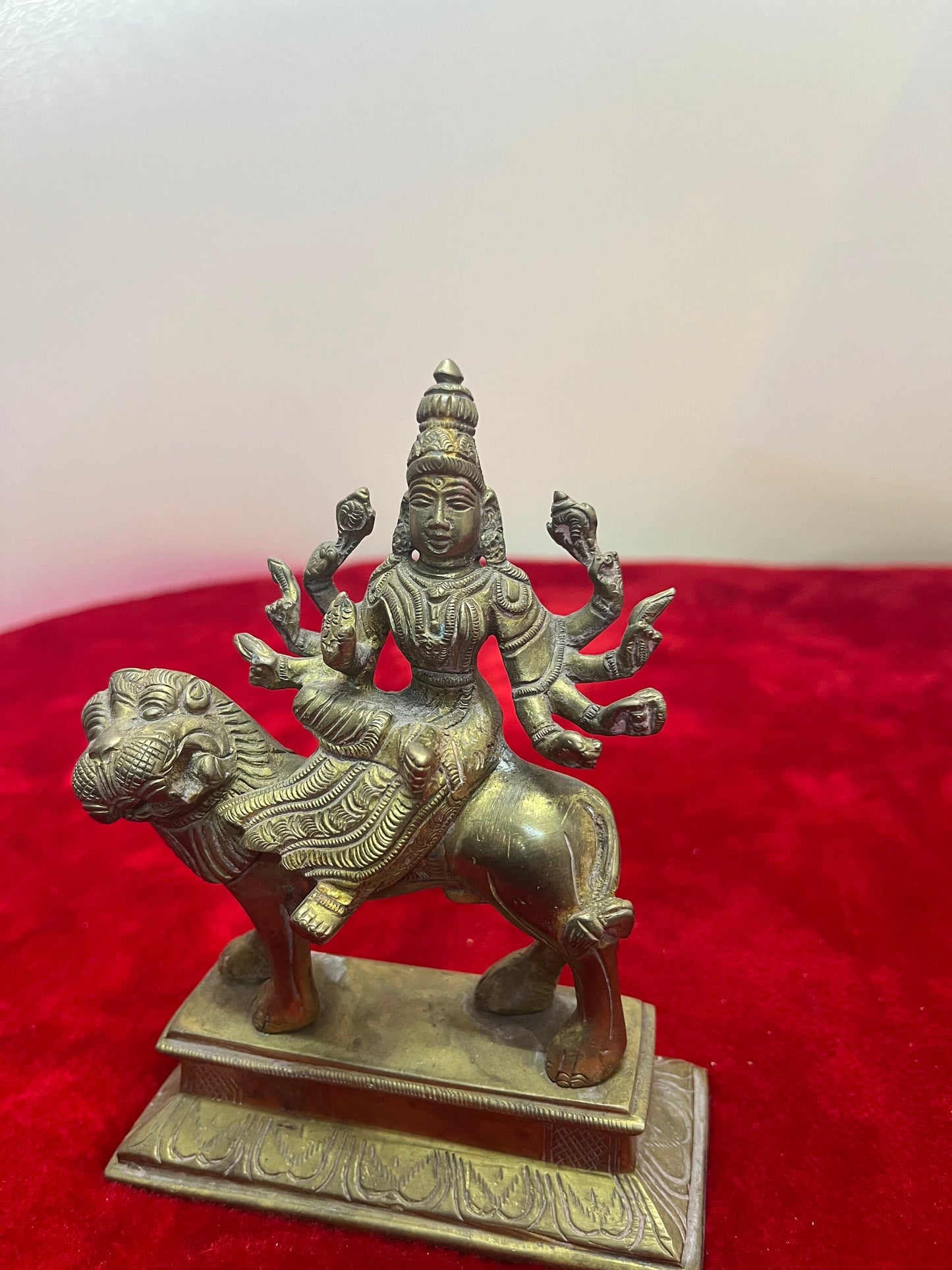 brass made durgadevi / chamundi / vishnodevi / chandi