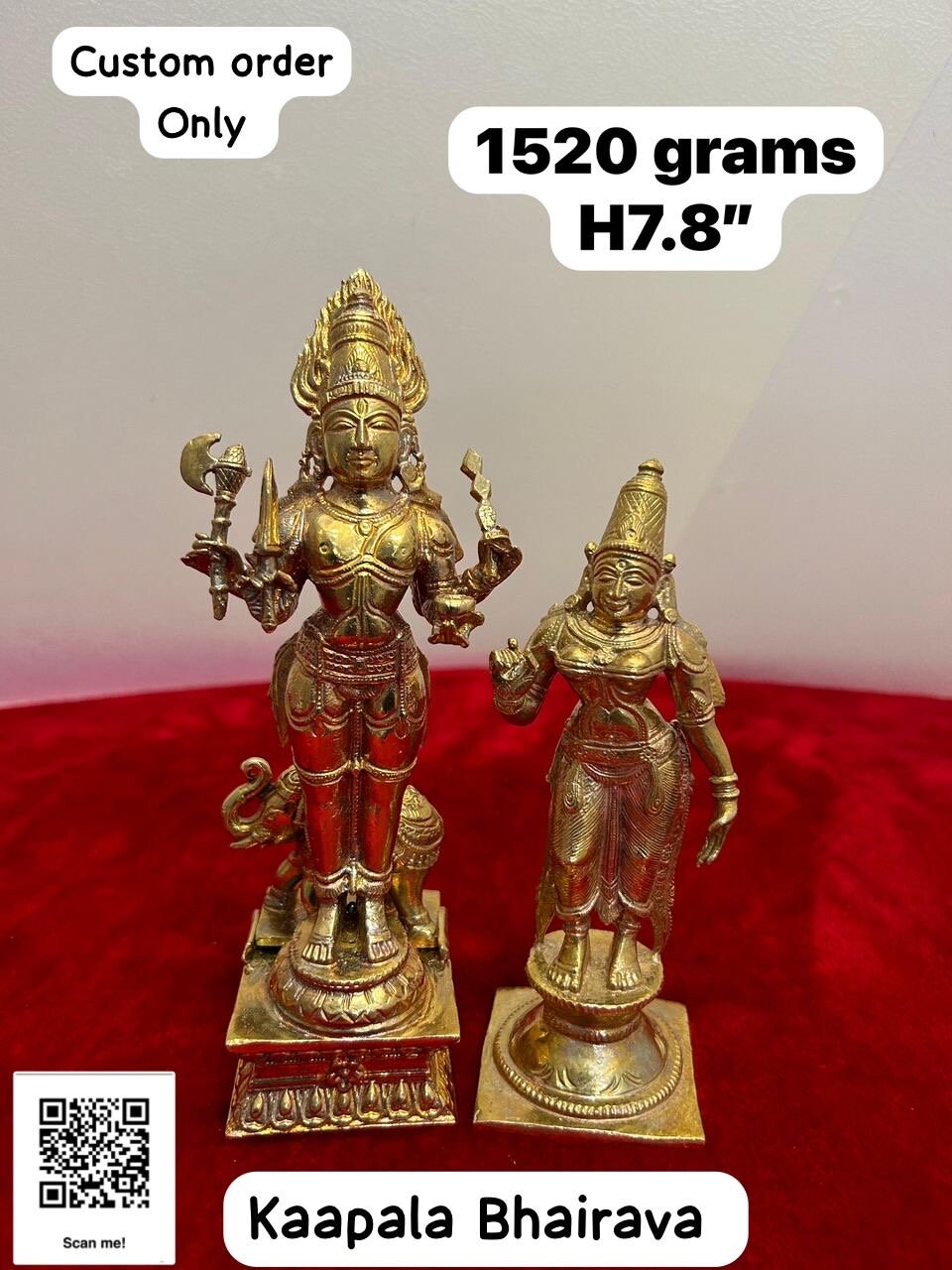 Prasiddh Copper Idols presents panchaloha idol of Kaapala Bhairava