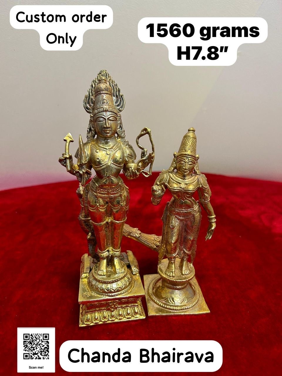 Prasiddh Copper Idols presents panchaloha idol of Chanda Bhairava