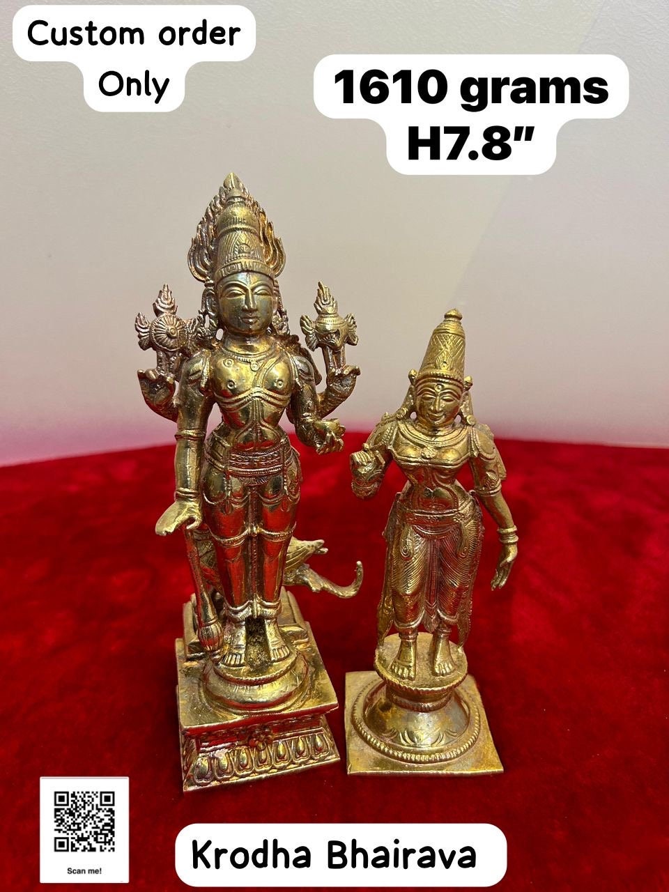 Prasiddh Copper Idols presents panchaloha idol of Krodha Bhairava