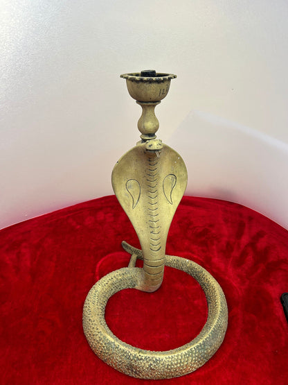 Bronze cast Naga oil lamp from mysore