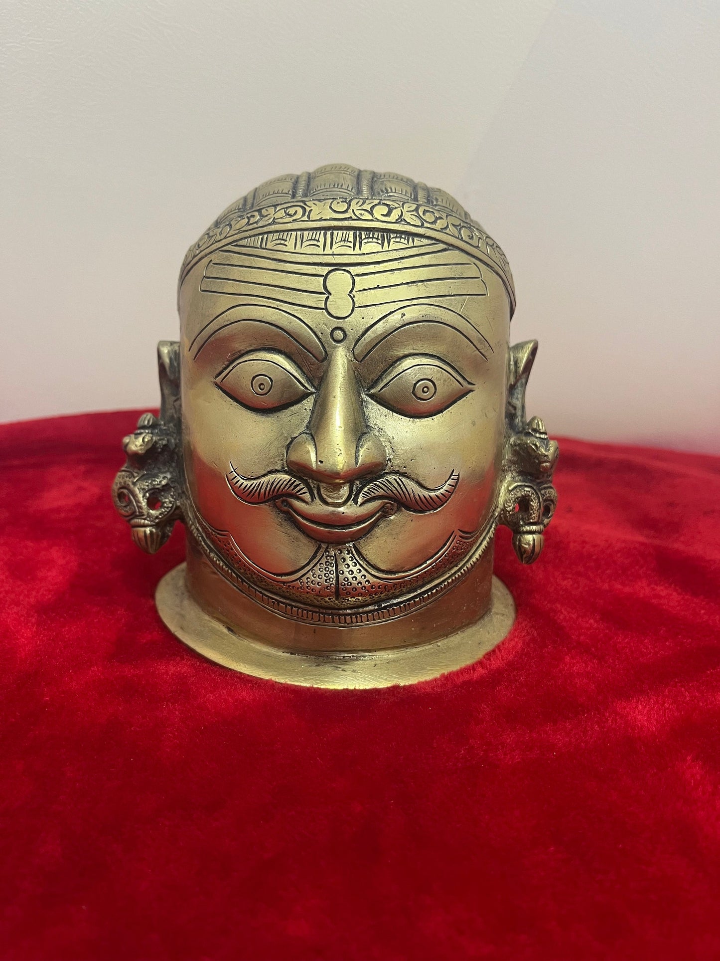 Brass made maukalinga / shiva face