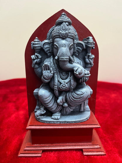 Marble Powder made fine finish old look iconography of Lord Ganesha ganapathi