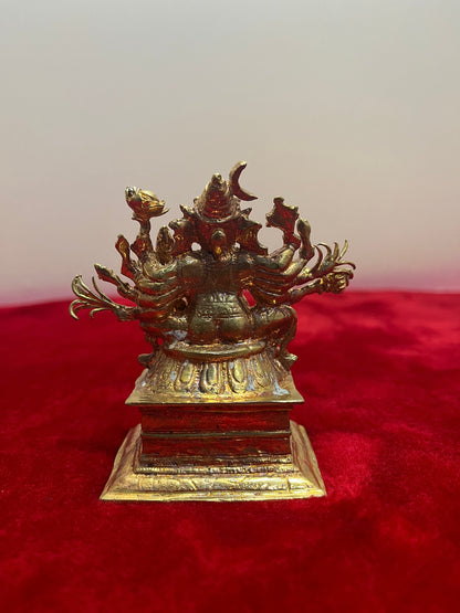 Prasiddh copper idols present copper idol of Maha Ganapati shakti ganapati / shakti ganesha