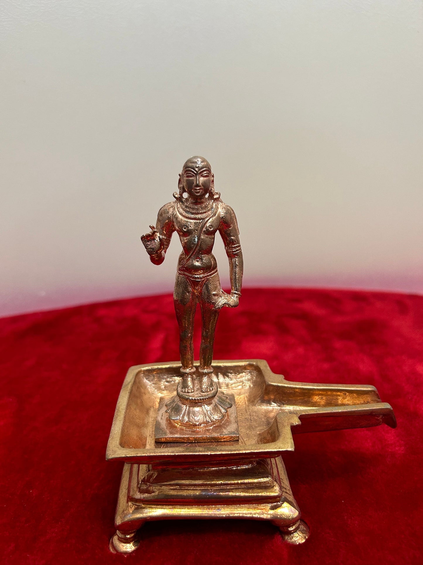 copper cast murugan with abhisheka peeta, Subramanya Abhisheka peeta