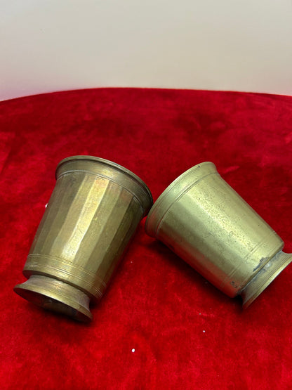 Vintage bronze cast tumblers