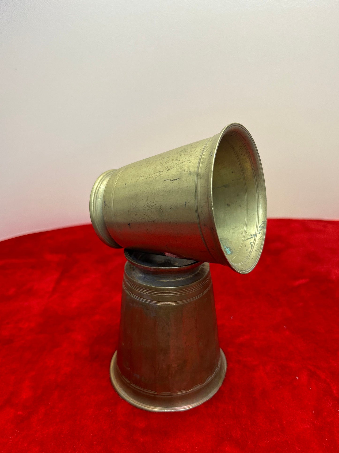 Vintage bronze cast tumblers