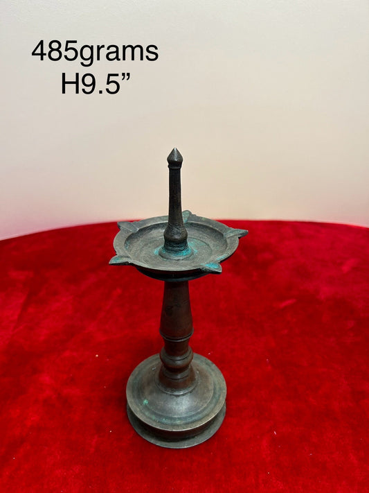 vintage bronze cast malbar lamp oil lamp