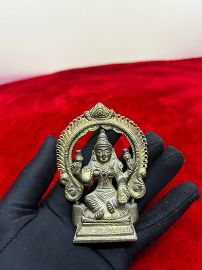 vintage bronze cast lakshmi idol