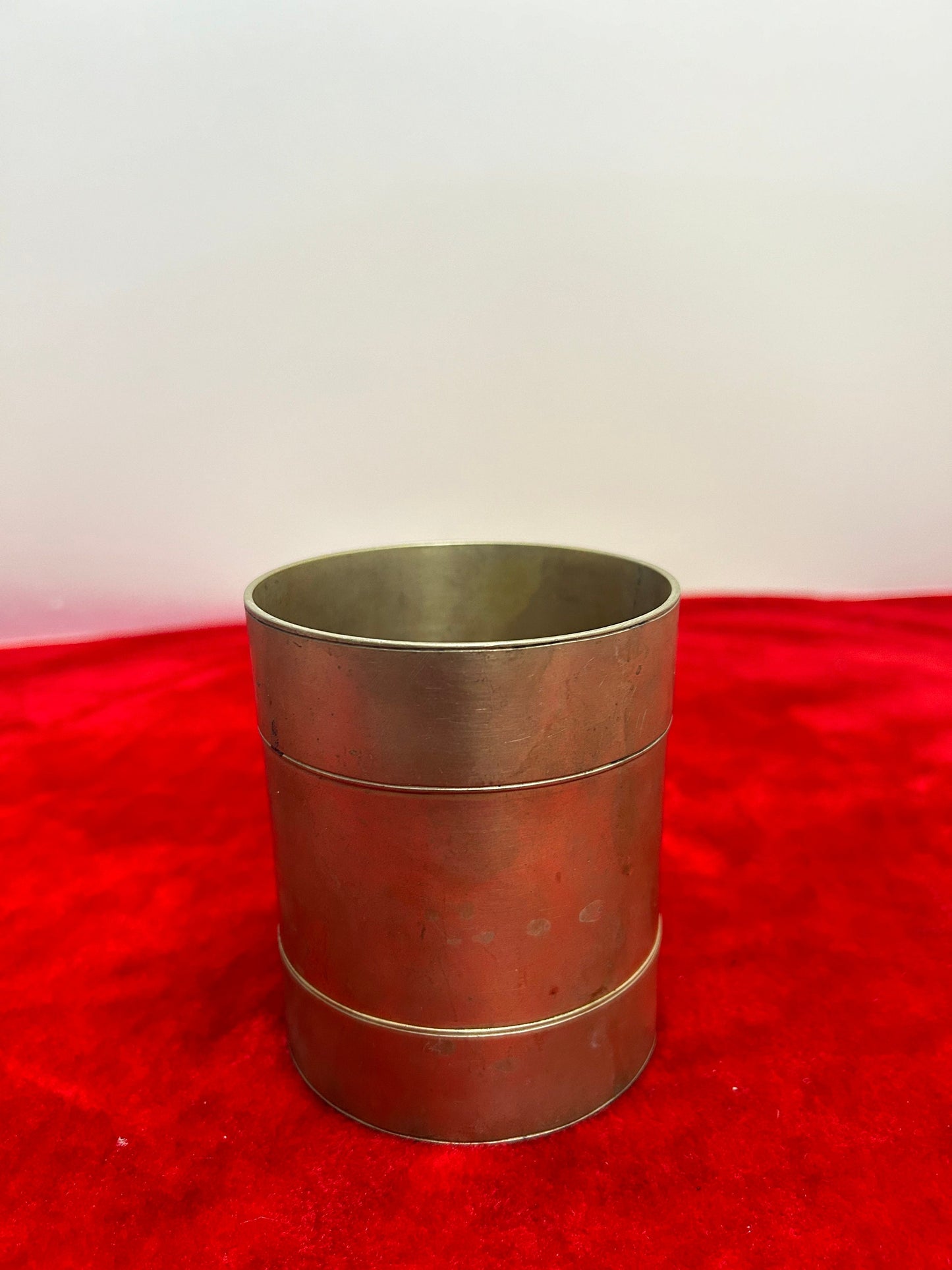 vintage brass cast rice tumbler