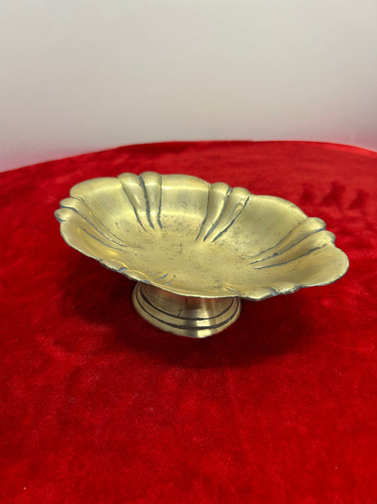 vintage brass made decor tray