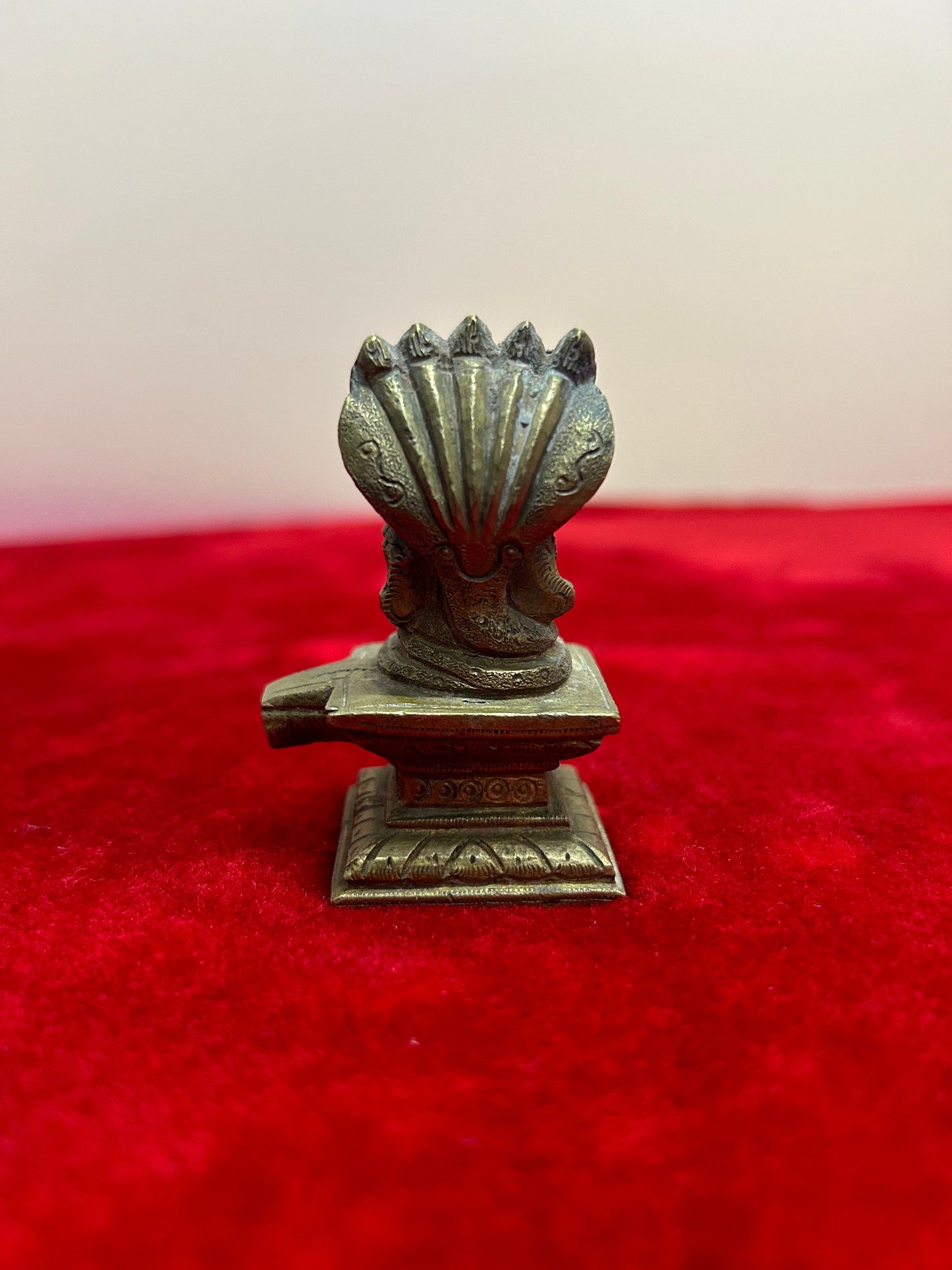 vintage bronze cast shiva linga