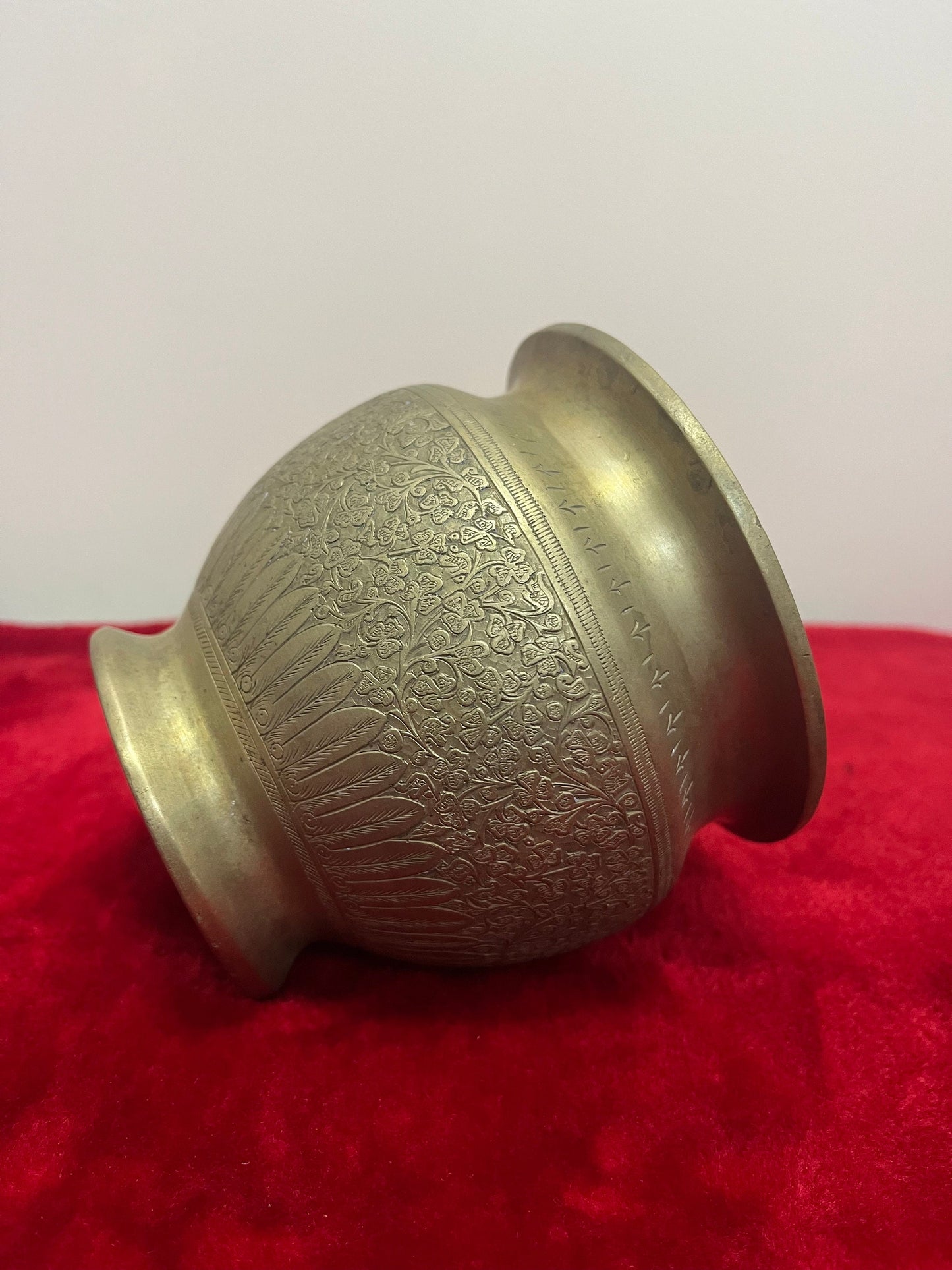 vintage brass cast water pot holy