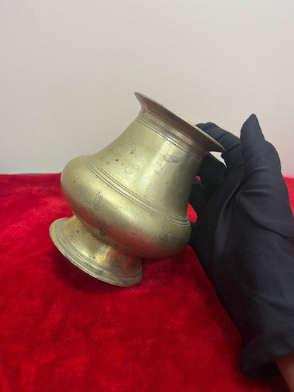 vintage bronze cast holy pot