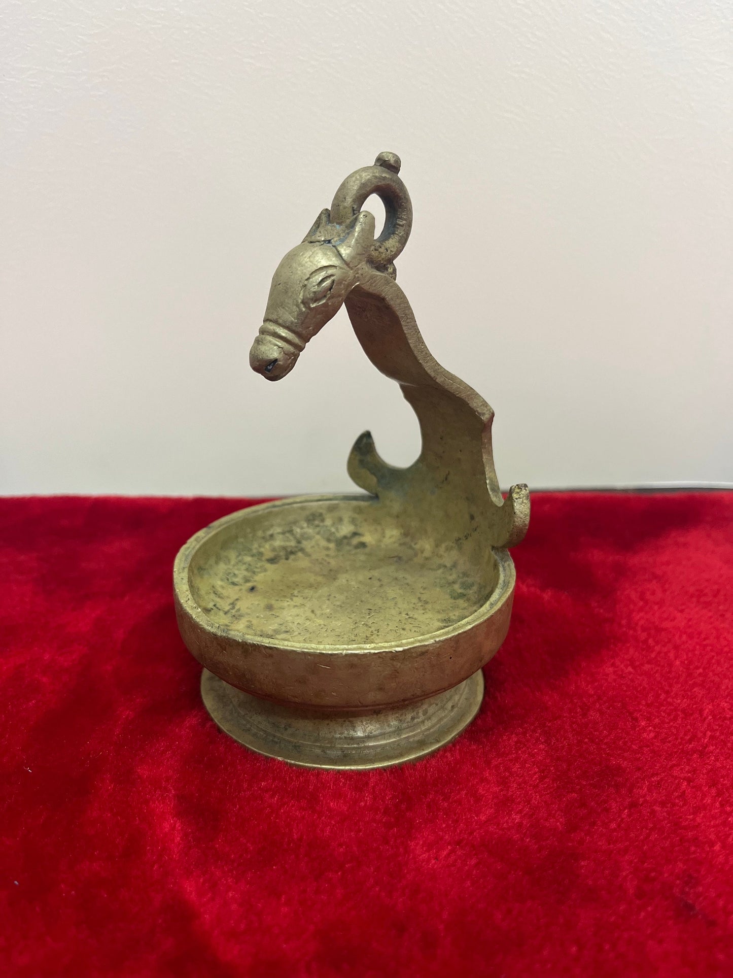 vintage bronze cast horse lamp from kerala malbar