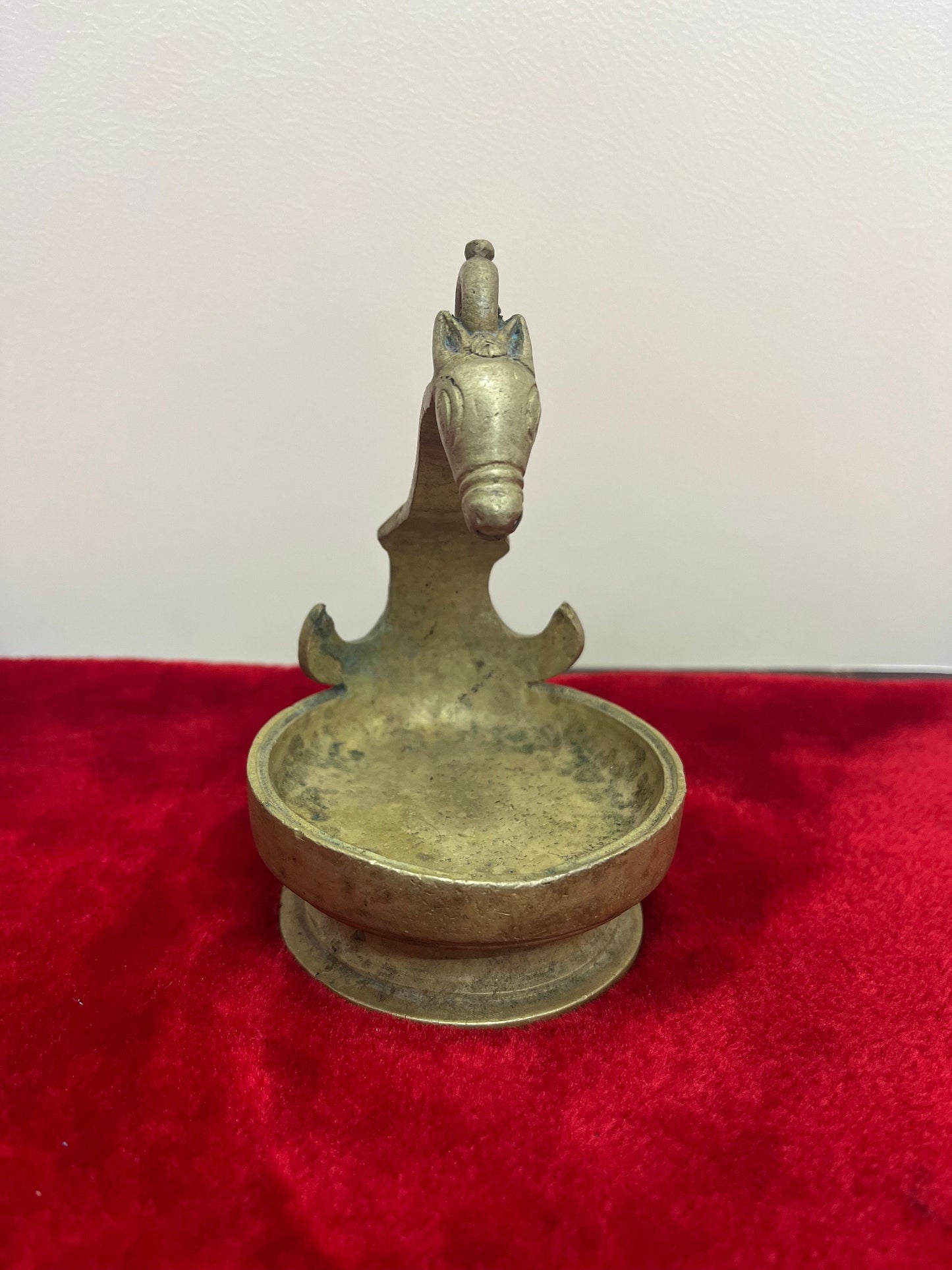 vintage bronze cast horse lamp from kerala malbar