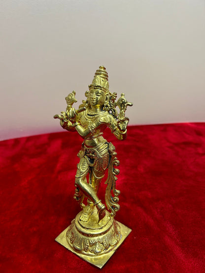 panchaloha krishana/flute krishna /standing krishna/venugopala/santhana gopalakrishna