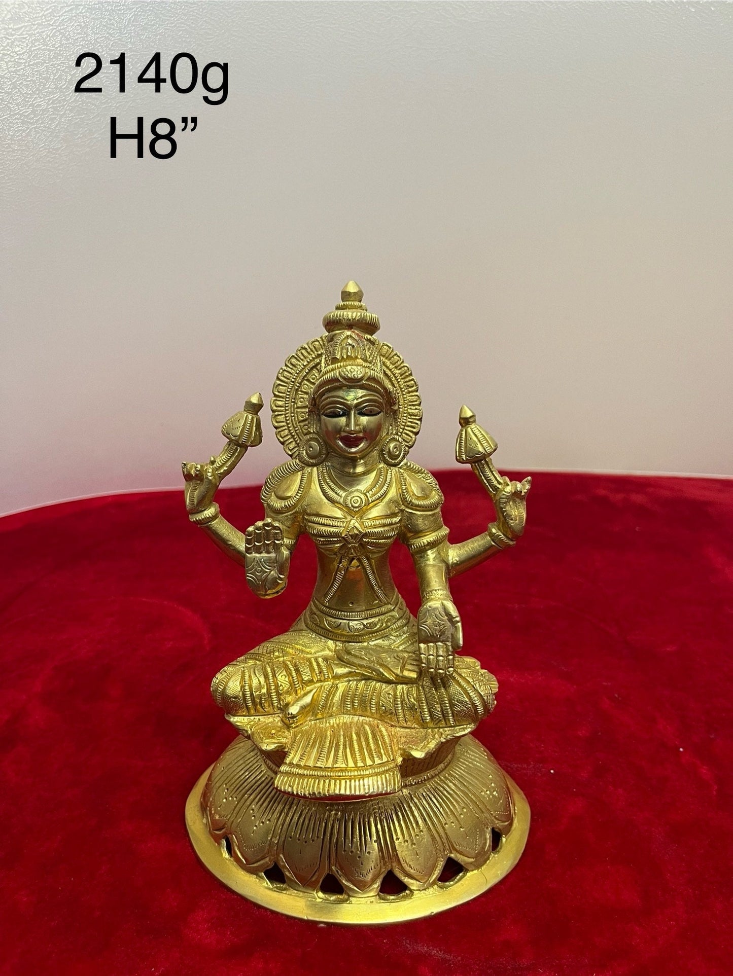 Brass cast lakshmi Idol