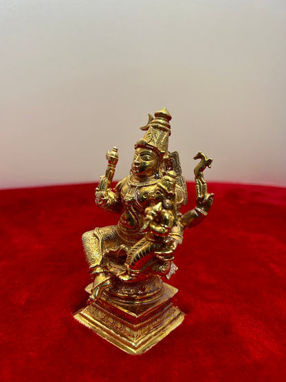 Prasiddh Copper Idols presents panchaloha idol of Shiva Parvati