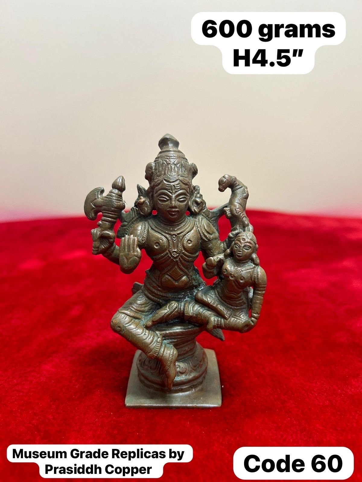 Museum Grade Replicas by Prasiddh Copper -Shiva Parvati