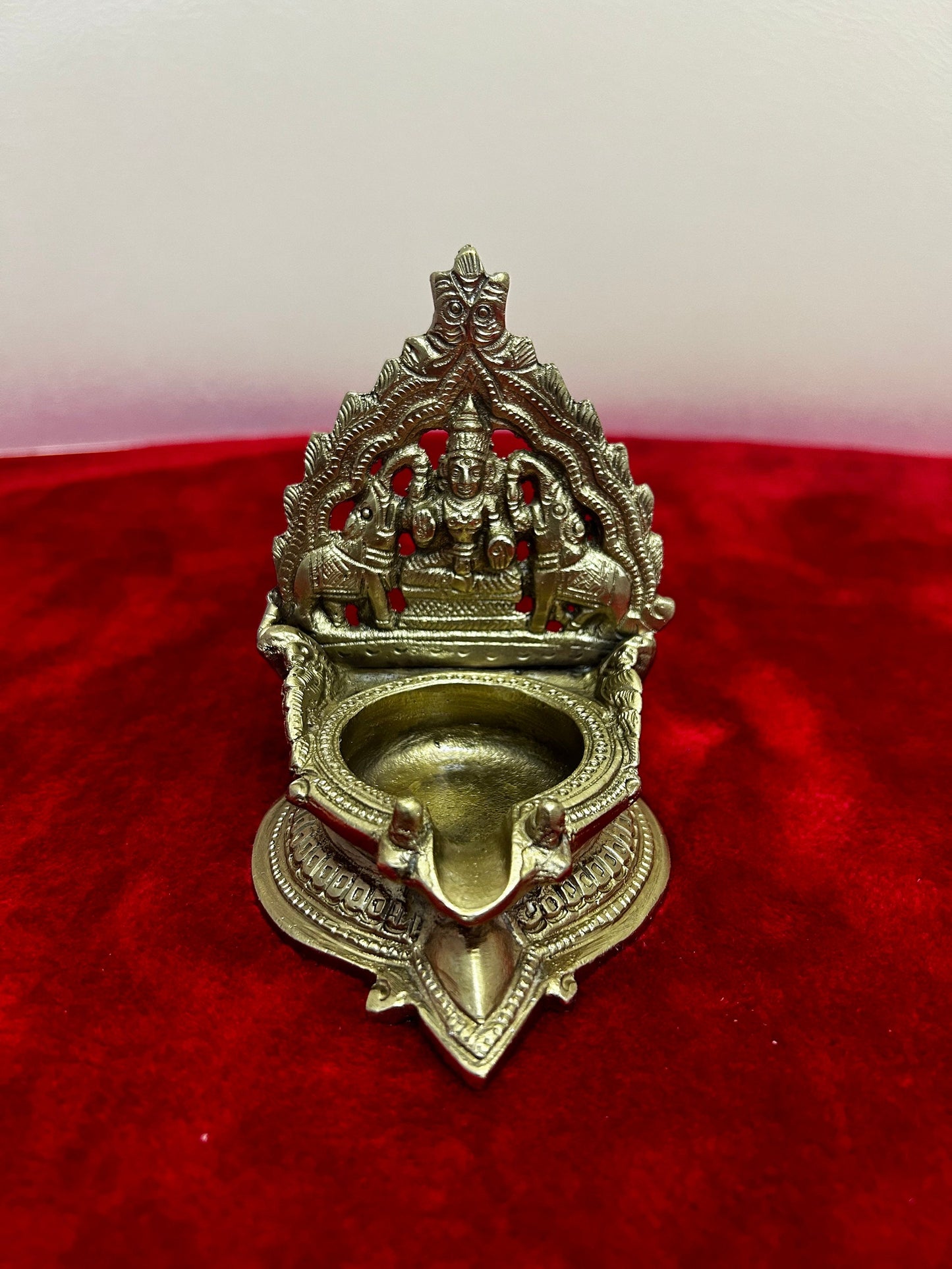 Prasiddh Copper Idols presents panchaloha idol of Gajalakshmi lamp