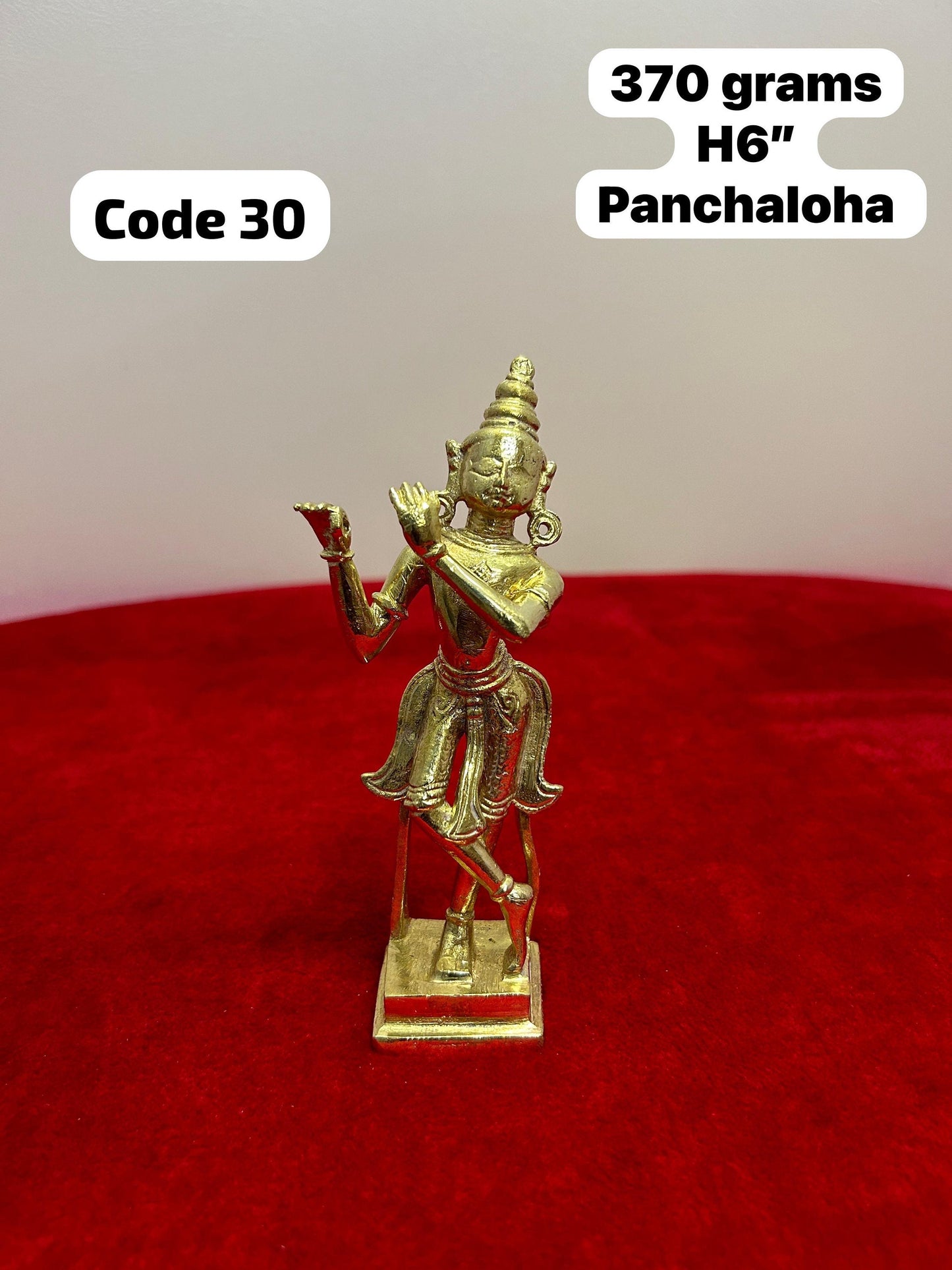 Prasiddh Copper Idols presents panchaloha idol of Gopala Krishna Gujrat style replica