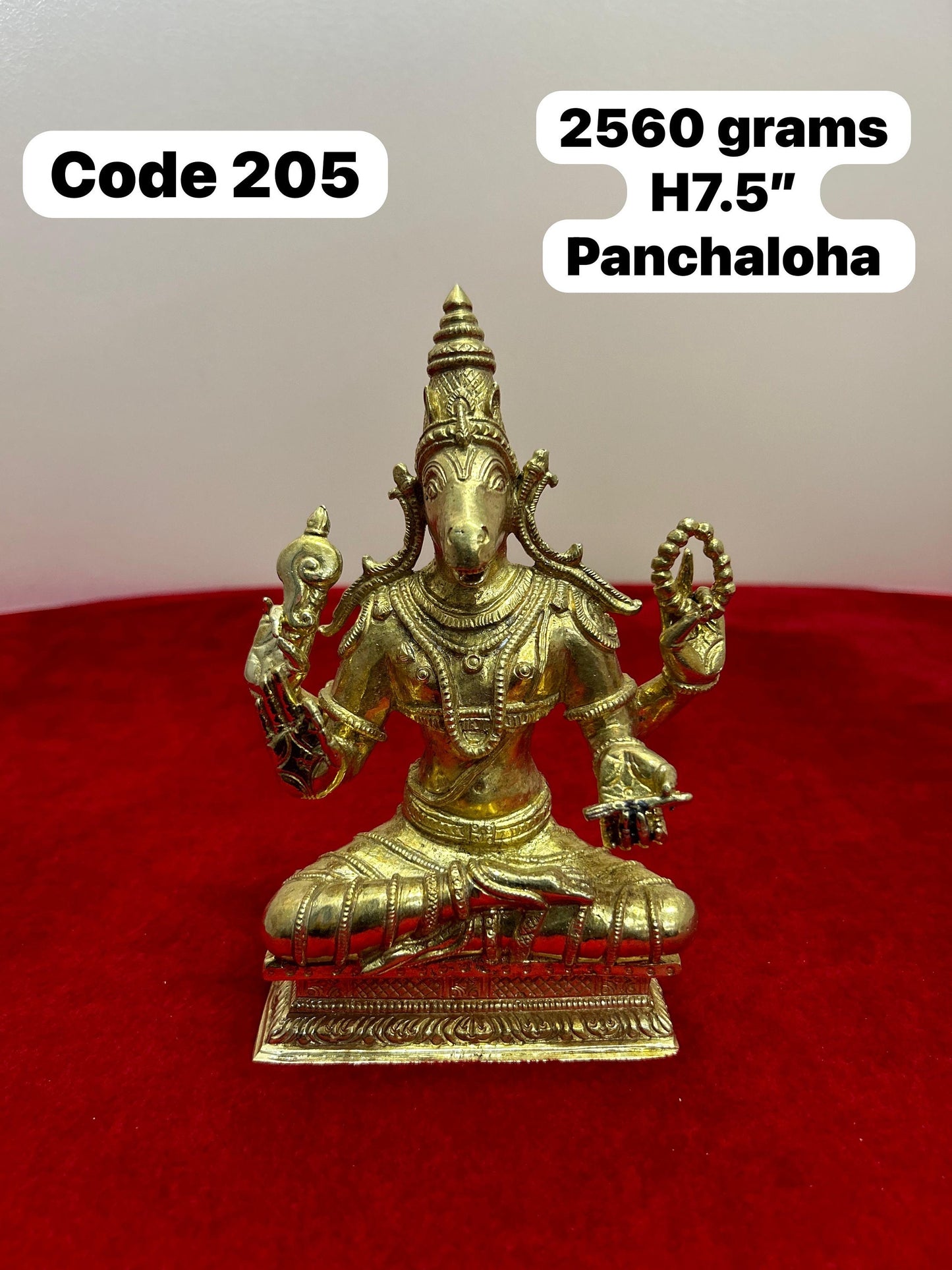 Prasiddh Copper Idols presents panchaloha idol of Hayagreeva Hyagriva Swamy idol