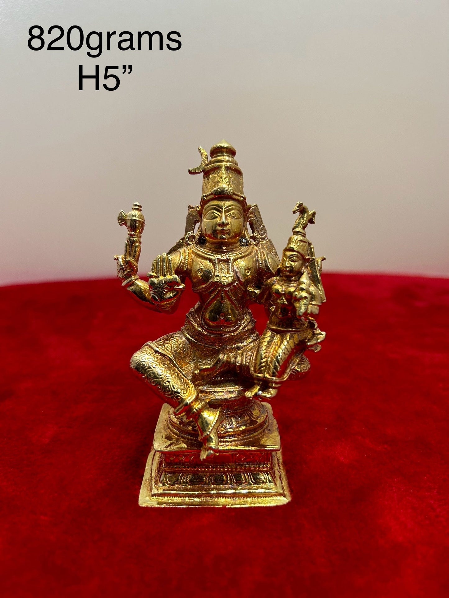 Prasiddh Copper Idols presents panchaloha idol of Shiva Parvati