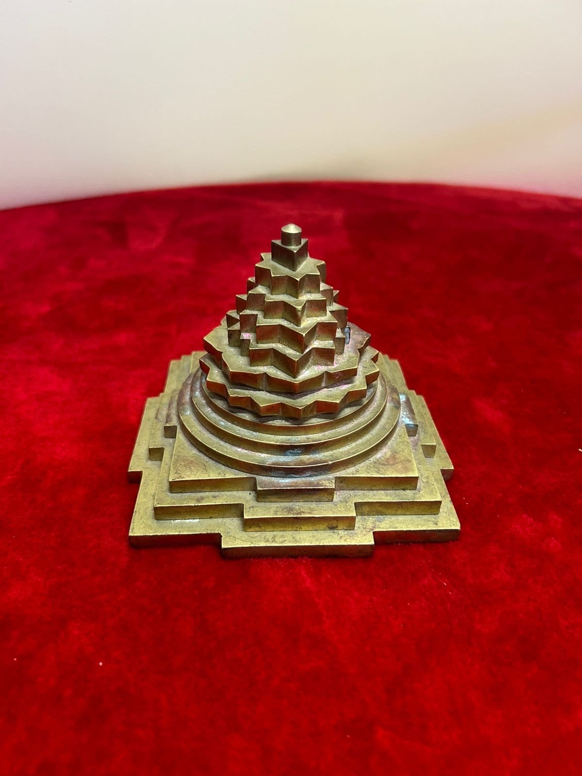 vintage bronze cast Sriyantra