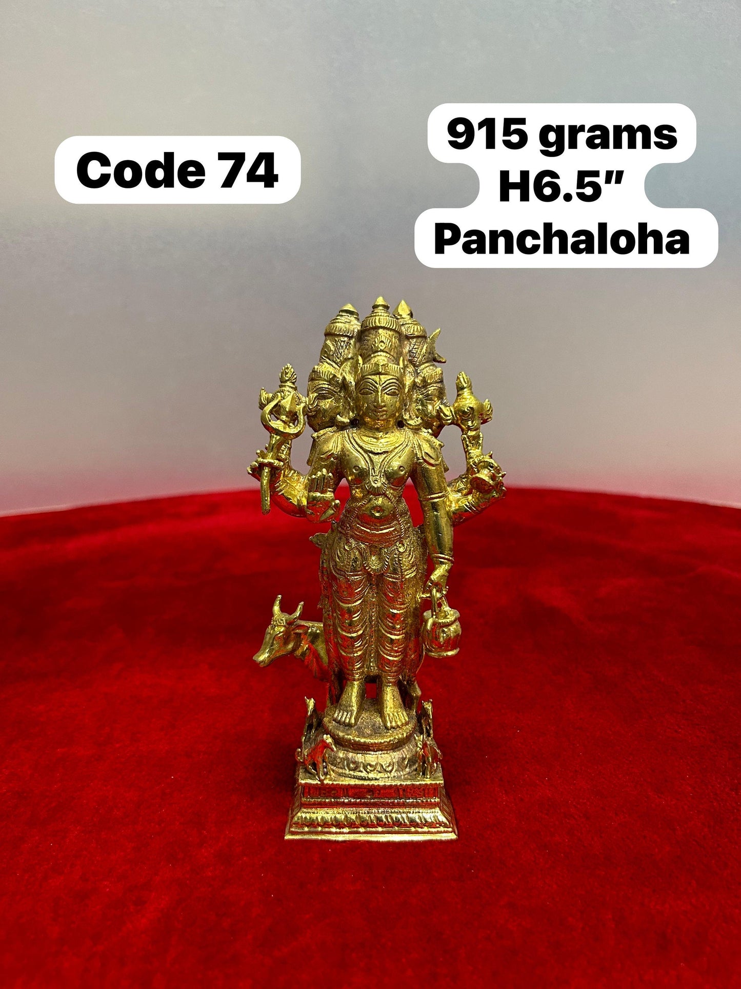 Prasiddh Copper Idols presents panchaloha idol of Dattatreya Moorthy Parabramha