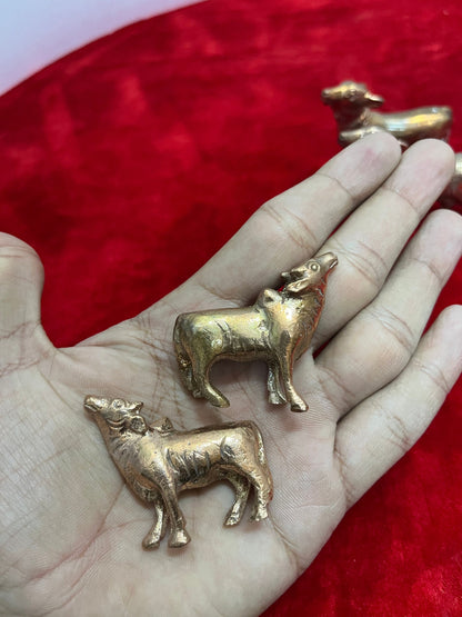 Prasiddh Copper Idols presents copper idol of Set of cow calves Kamadhenu