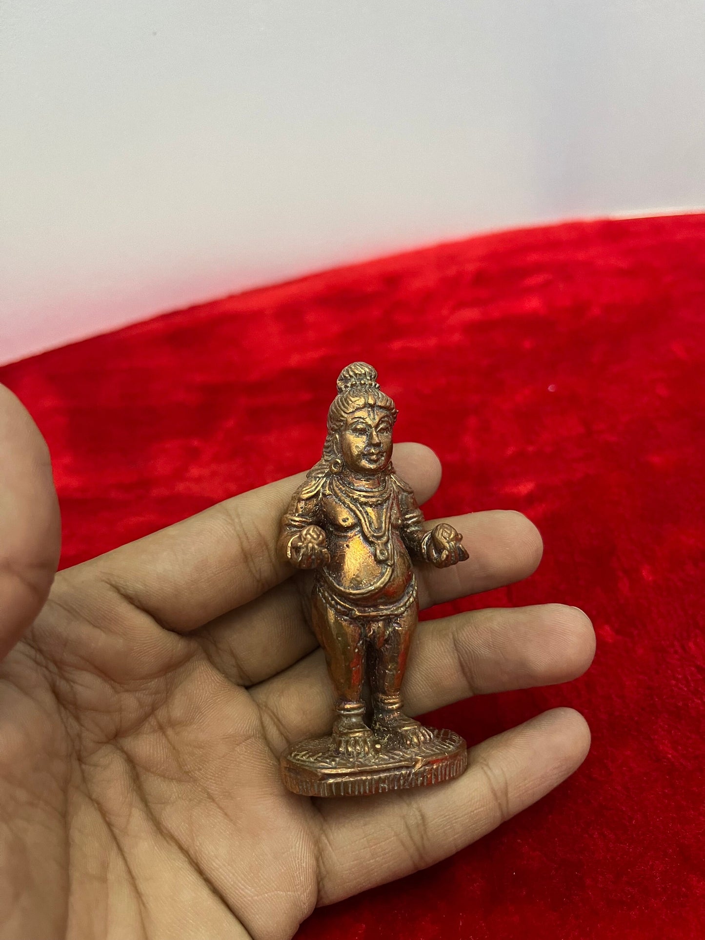 Prasiddh Copper Idols presents copper idol of Navaneeta krishna idol