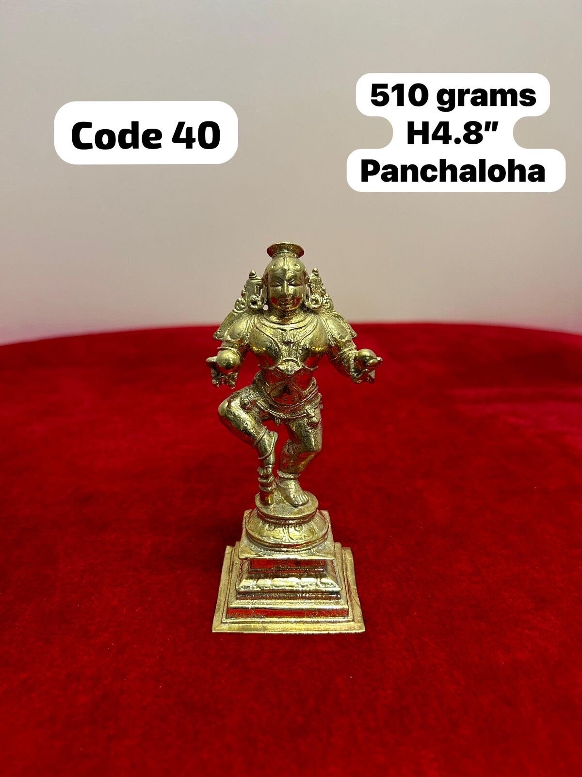 Prasiddh Copper Idols presents panchaloha idol of Double butter ball krishna navaneeta krishna