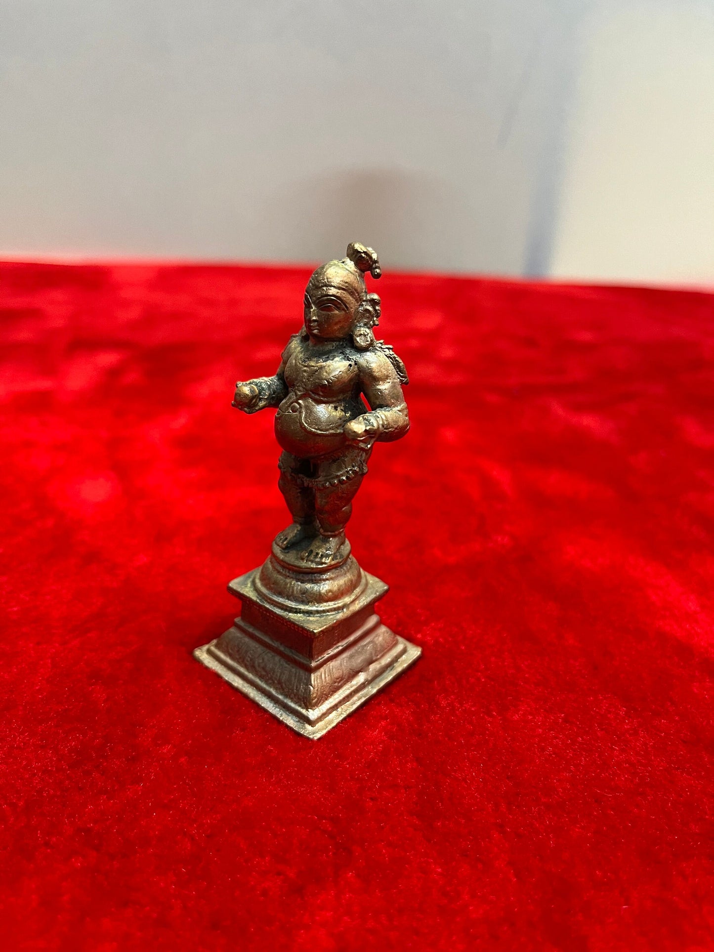 Prasiddh copper idols presenst copper idol of double butter ball krishna