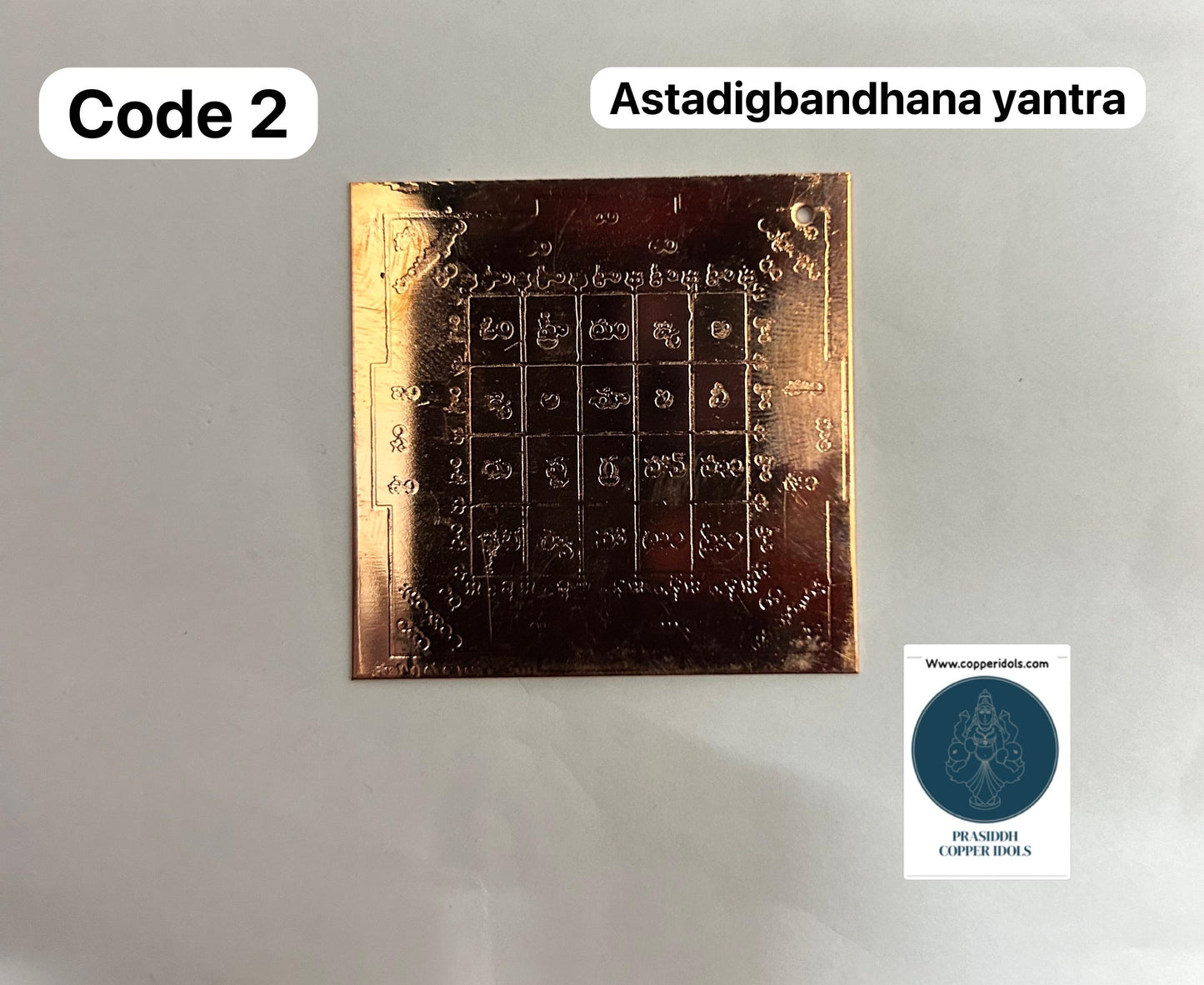 Prasiddh copper idols present Astadhigbhandhana yanthra