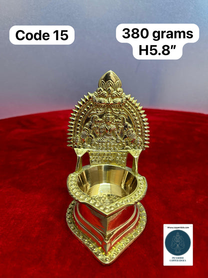 Panchaloha casted Gajalakshmi deepa/ Gajalakshmi lamp